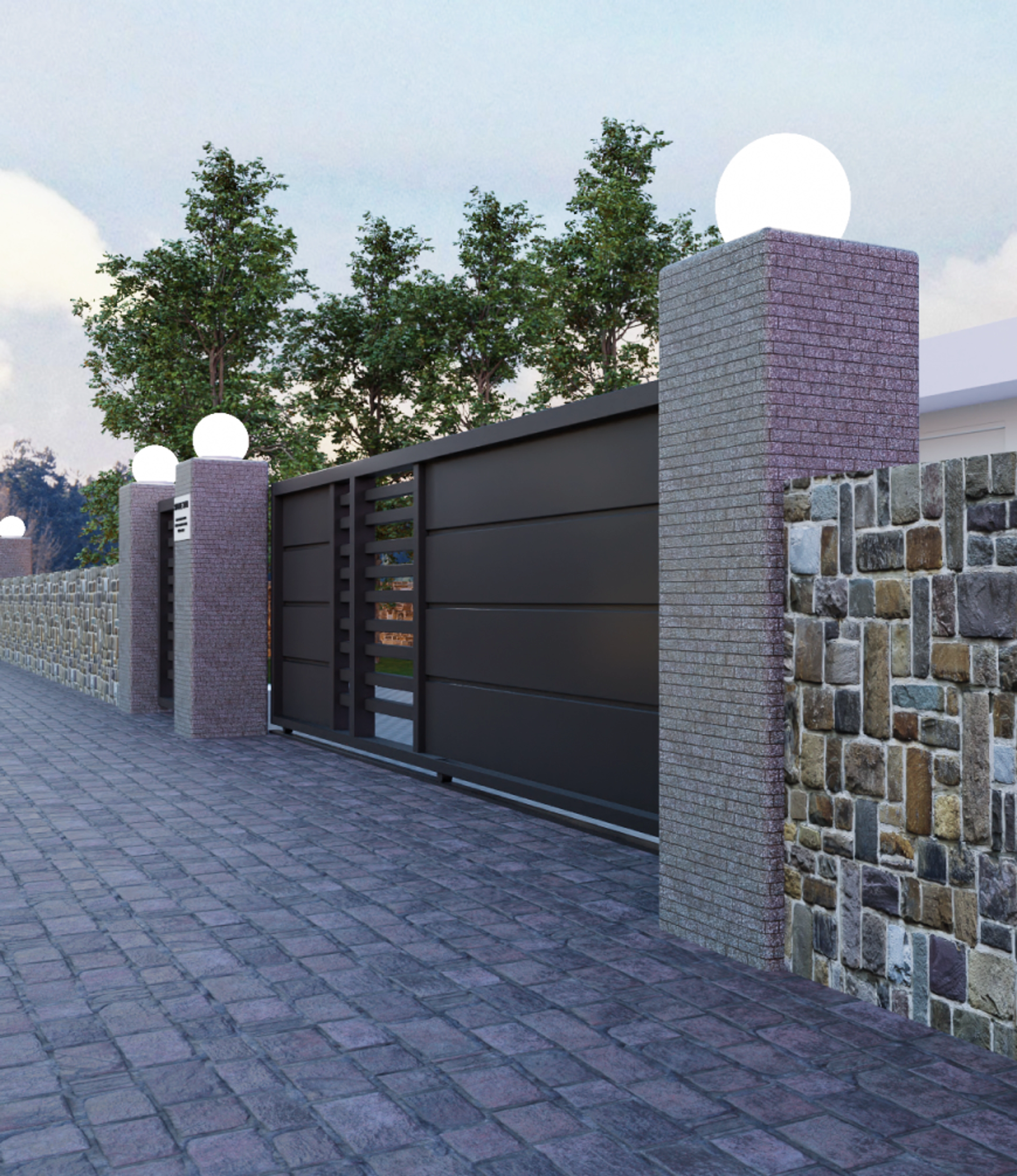 Comment habiller un portail en fer avec du bois ?