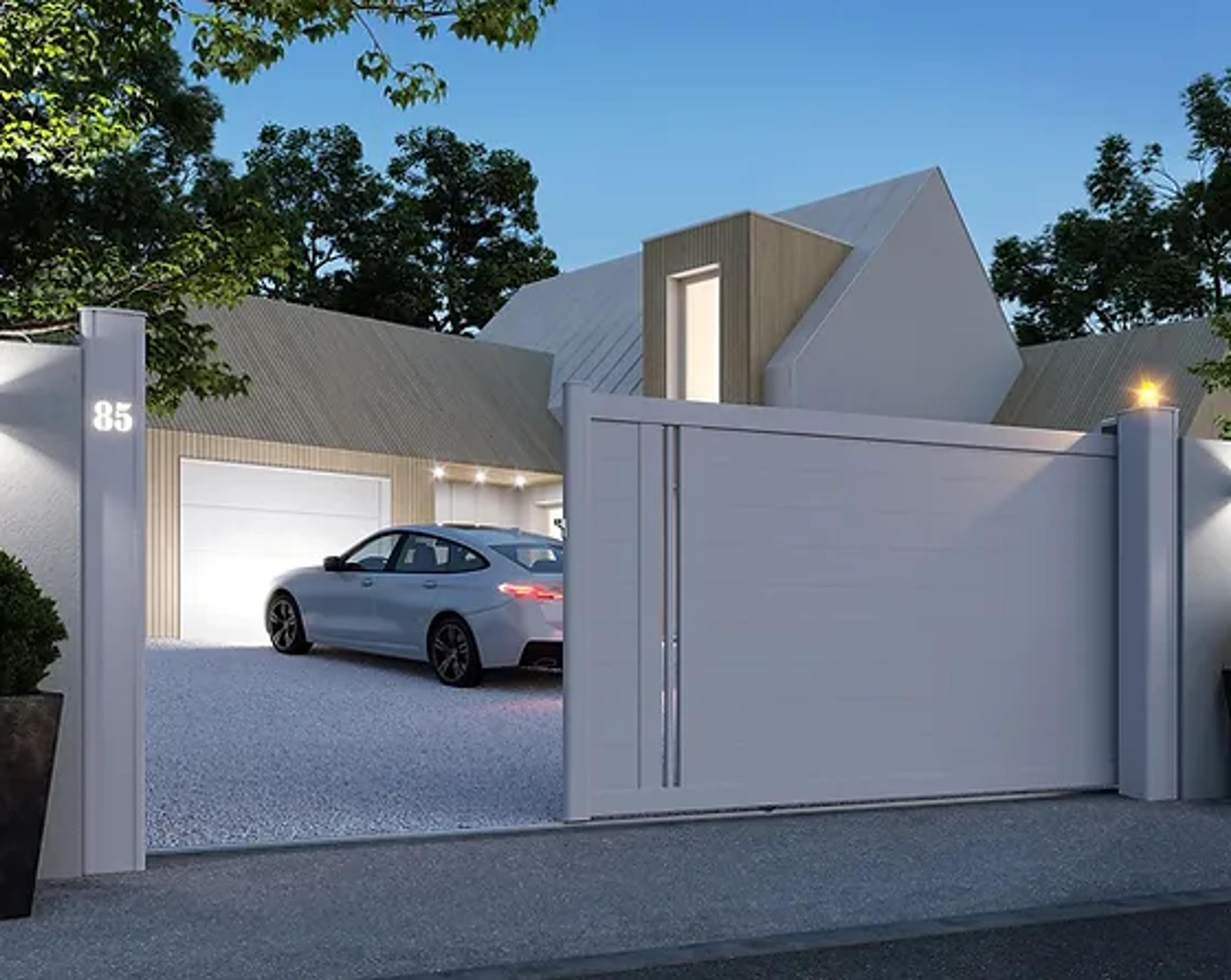 Comment habiller un portail en fer avec du bois ?