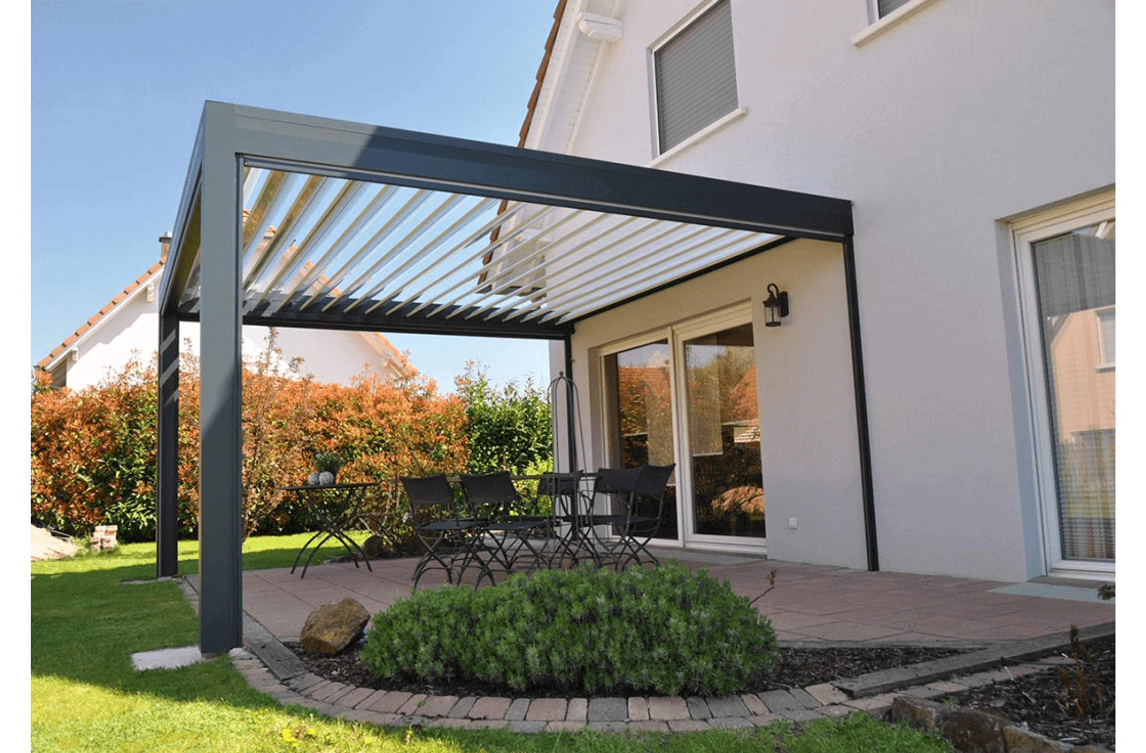 Fixation pergola dalle sur plot