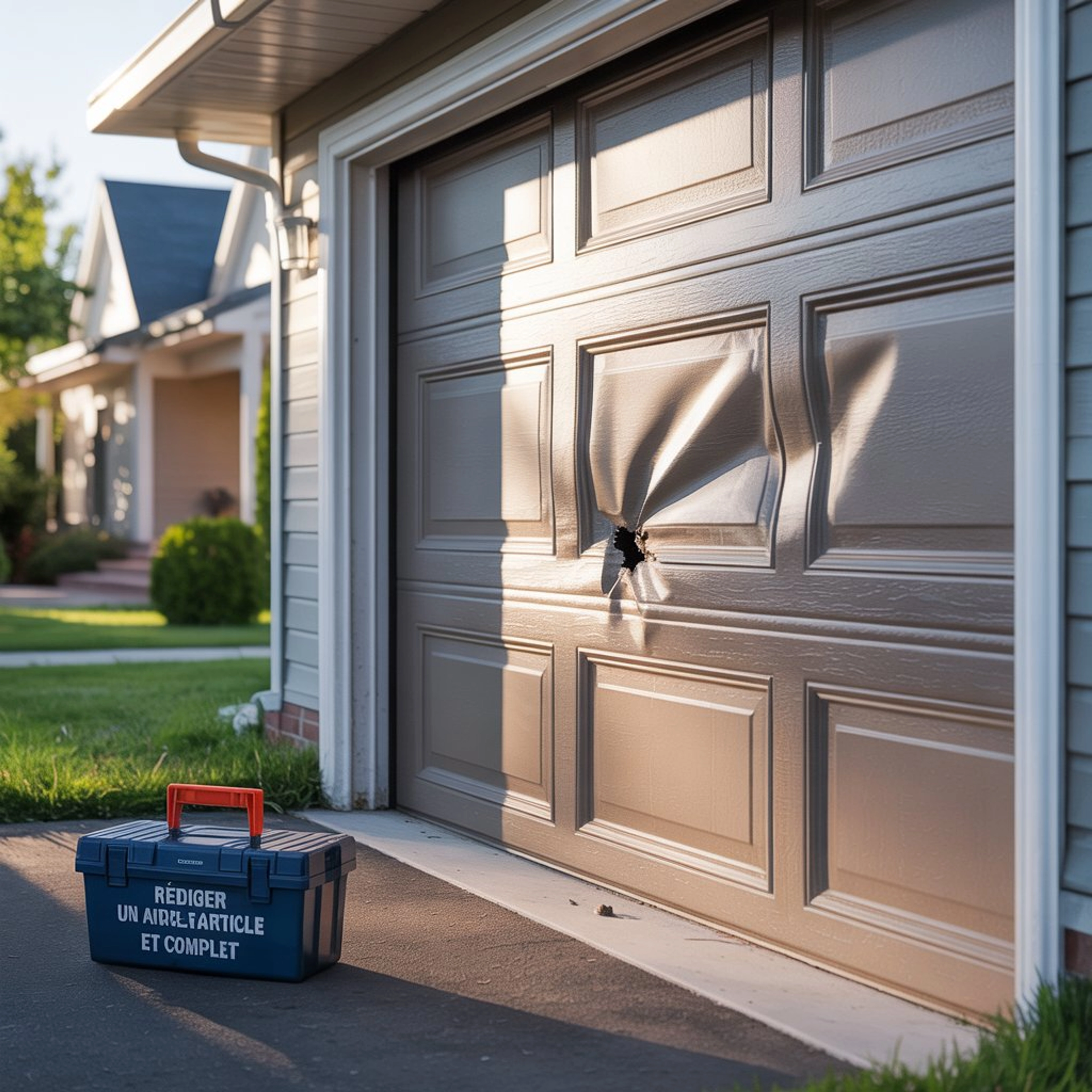 Comment réparer une porte de garage enfoncée rapidement ?