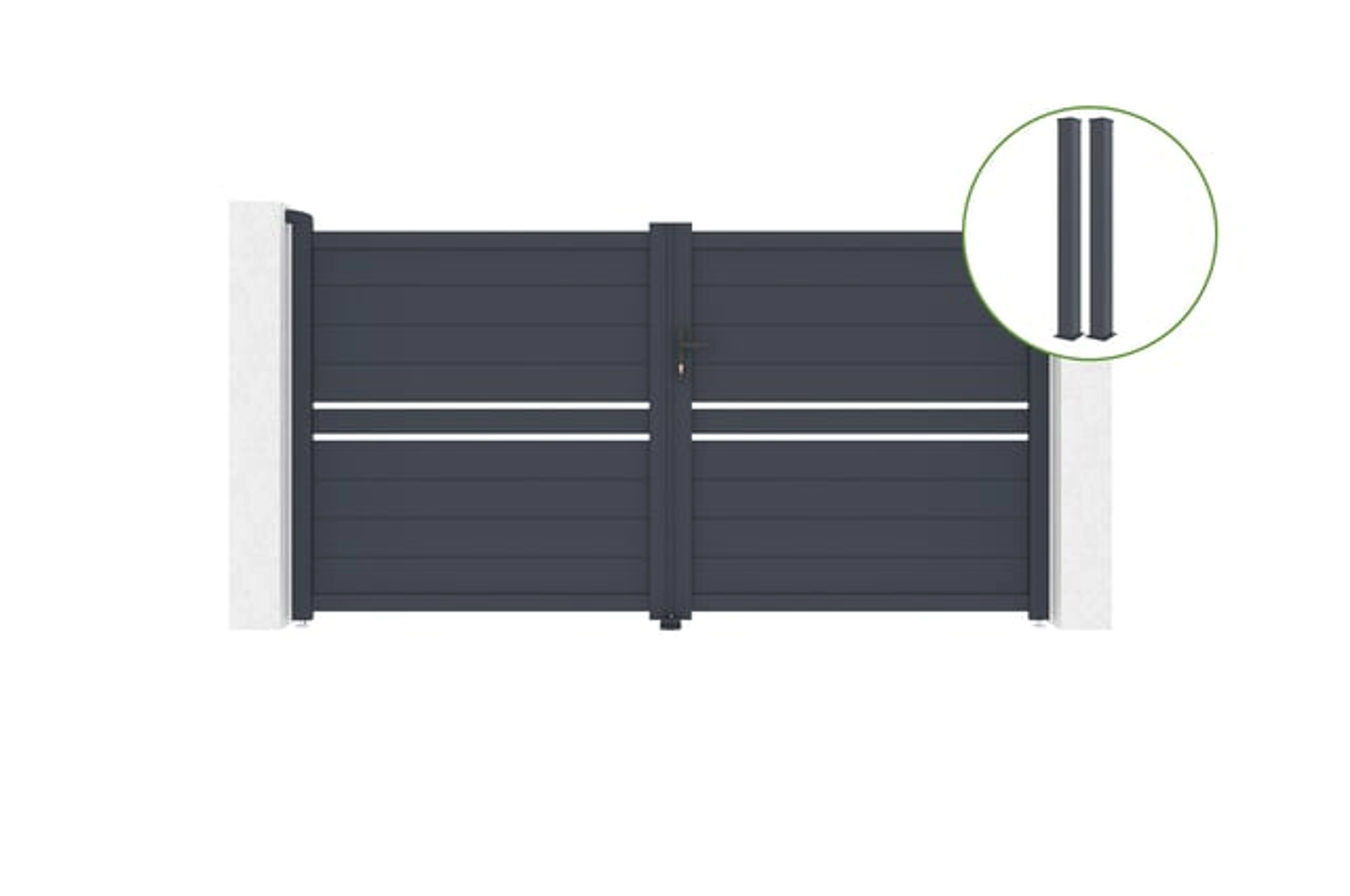 Quelle distance entre poteaux pour portail de 3m ?